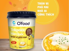 Bánh gạo Tokpokki vị tròn vị phô mai không cay O'Food 105g