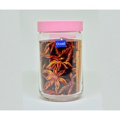Lọ thủy tinh trơn Ocean nắp màu 2523 650ml Thái Lan