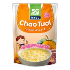 Cháo tươi thịt thăn bằm,bí đỏ SGFood 240g