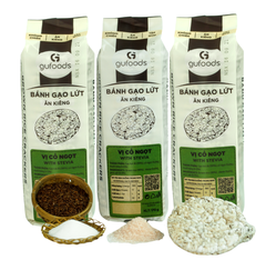 Bánh gạo lứt ăn kiêng vị cỏ ngọt Gufoods 170g