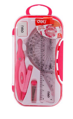 Bộ eke Deli hộp nhựa chì kim - EG30204