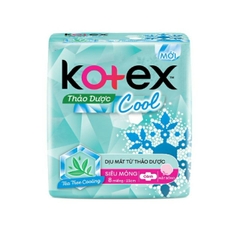 Băng vệ sinh Kotex thảo dược cool siêu mỏng cánh 8M