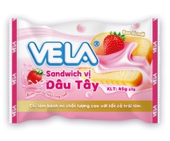 Bánh mì sandwich VELA nhân dâu tây 45g