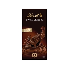 Socola đen Lindt Swiss classic dạng thanh không nhân THỤY SĨ 100g