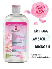 Nước tẩy trang Ya Samaya chiết xuất hoa hồng dành cho da khô 600ml Nga