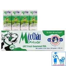 Sữa tươi tiệt trùng Mộc Châu có đường180ml
