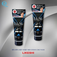 Sữa rửa mặt nam sạch mụn&dầu nhờn thải độc da LikeShi Nhật Bản