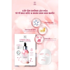 Mặt nạ dưỡng trắng tế bào gốc Wskin trẻ hoá, dưỡng ẩm, nâng cơ 25ml Hàn Quốc
