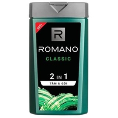 Sữa tắm, gội 2in1 Romano Classic hương nước hoa 180g
