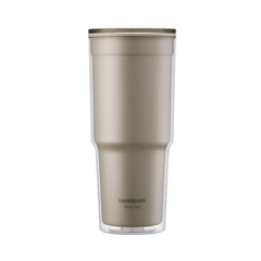 Ly nhựa 2 lớp Lock&Lock màu be 900ml HAP502BEG