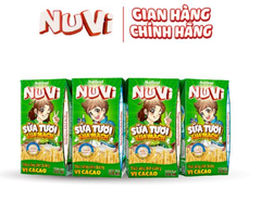 Sữa tươi lúa mạch vị cacao Nuvi 110ml