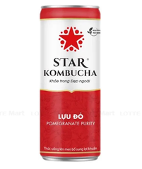 Thức uống lên men Star Kombucha vị lựu đỏ 237ml