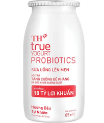 Sữa uống len men hương dâu Probiotics TH Truemilk 85ml