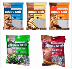 Lương khô Việt Thái mix vị hạnh nhân, ăn kiêng, rong biển,hạt điều, óc chó (110.000đ/kg)
