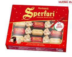 Hộp socola đen và trắng nhân Nougat Sperlari Ý 165g