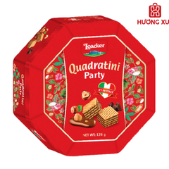 Bánh xốp Loacker Quadratini Party Ý 126g