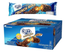 Bánh cuộn phủ Socola hương vani Gery 23g Indonesia