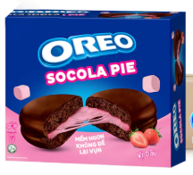 Bánh Oreo socola - pie nhân dẻo hương dâu 360g