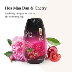 Sáp thơm khử mùi Aqua Blance hương hoa mẫu đơn và anh đào Singapore 200g