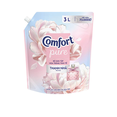 Nước xả vải Comfort hoa trắng tinh tế thanh nhã 3L