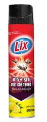 Xịt côn trùng LIX hương chanh 600ml