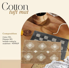 Thảm Carmi Cotton dệt Circle Bath 40*60cm
