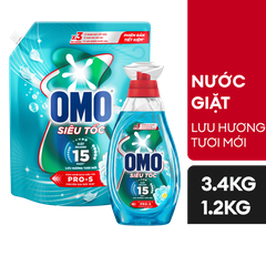Nước giặt OMO siêu tốc lưu hương tươi mới 1.1L