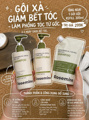 Bộ gội, xả Rosemine giảm bết tóc, làm phồng tóc từ gốc 1000ml