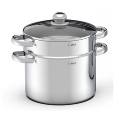 Nồi luộc gà kèm xửng hấp inox 304 Arber 13L AN30L Đức