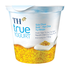 Sữa chua xoài - hạt chia tự nhiên TH True Milk 110g