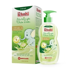 Sữa tắm gội thảo dược Ích Nhi chiết xuất mướp đắng, trà xanh, rau má, cúc la mã cho bé từ 0 đến 12 tuổi 200ml