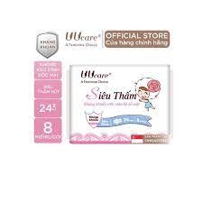 Băng vệ sinh kháng khuẩn UUCare Young Girl siêu thấm ban ngày 8M 24cm Singapore