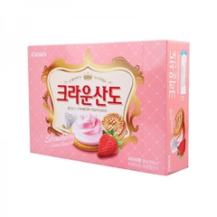 Bánh quy Crown kem dâu Hàn Quốc 323g