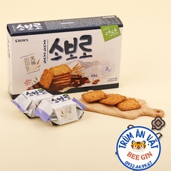 Bánh quy hạnh nhân Soboro Crown Hàn Quốc 240g