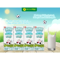 Sữa tươi 100% KUN cao lớn & đề kháng có đường/ ít đường 180ml