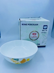 Bát tô 8 Minh Châu Bone hoa vàng T08