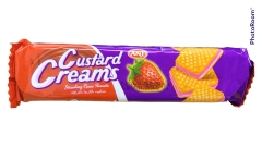 Bánh quy kẹp nhân kem trứng sữa vị dâu Custard Creams Thổ Nhĩ Kỳ 80g