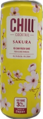 Nước trái cây lên men Chill Sakura vị cam yuzu sake 330ml