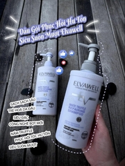 Cặp gội, xả ELVAWELL phục hồi hư tổn, siêu suôn mượt 1000ml Thuỵ Sỹ