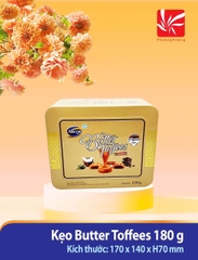 Kẹo bơ Butter Toffees nhân sữa, socola, cà phê, bạc hà Mexico 180g
