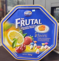 Kẹo cứng Frutal hương hỗn hợp hoa quả Mexico 250g