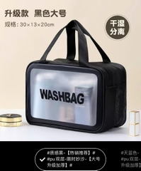 Túi đựng mỹ phẩm, đồ trang điểm da Washbag 2 ngăn