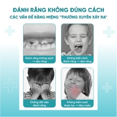 Bàn chải đánh răng trẻ em Yunrou Geometric