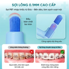 Bàn Chải Đánh Răng Chuyên Dụng Cho Người Niềng Răng Daily Smile Sợi PBT Đức Cao Cấp