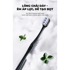 Bàn chải 8 mũi tay cầm lỗ Gói đơn màu đen