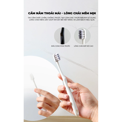 Bàn chải 8 mũi tay cầm lỗ Gói đơn màu trắng
