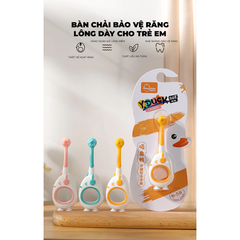 Bàn chải cho bé đầu xoắn ốc Một cái màu vàng