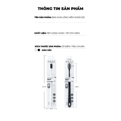 Bàn chải 8 mũi tay cầm lỗ Gói đơn màu đen