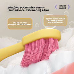 Bàn chải cậu bé mũm mĩm trưởng thành màu be