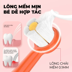 Bàn chải Y.Duck hình gấu Màu xanh dương dành cho trẻ lớn hơn từ 6-12 tuổi.